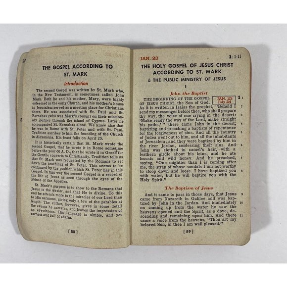 New Testament Of Our Lord And Savior Prayer Book Vintage 1948 Religious Catholic - Picture 8 of 12